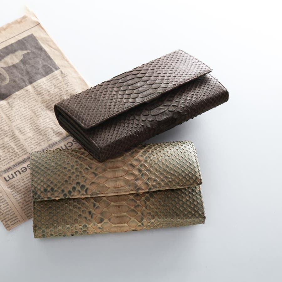 パイソン財布　長財布　レア染　パイソン　本革　財布　俺のパイソンseries パイソン ギャルソン 長財布[品番：SNKC0001747]｜sankyo shokai