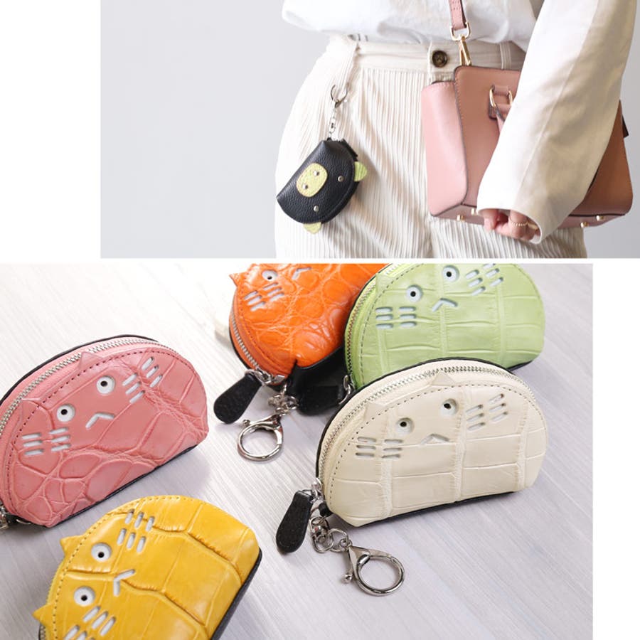 〓MYSUELLY〓ファー チェーン バイカラーレザー ポーチ mini bag