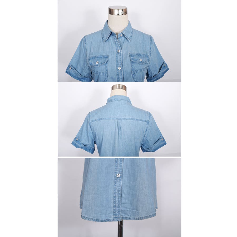 デニムシャツ レディース 半袖 品番 Kh Vivid Lady ビビッドレディー のレディース ファッション通販 Shoplist ショップリスト