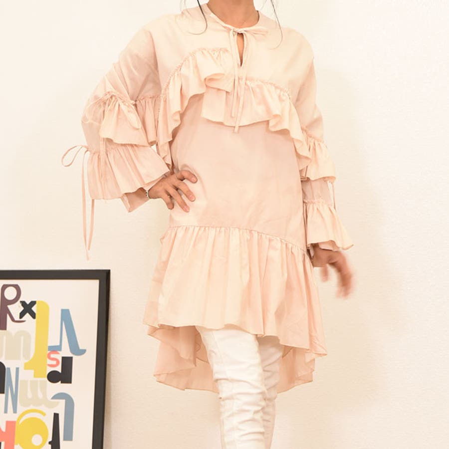 春先行 フリルブラウスワンピース レディース 品番 Kh Vivid Lady ビビッドレディー のレディースファッション通販 Shoplist ショップリスト