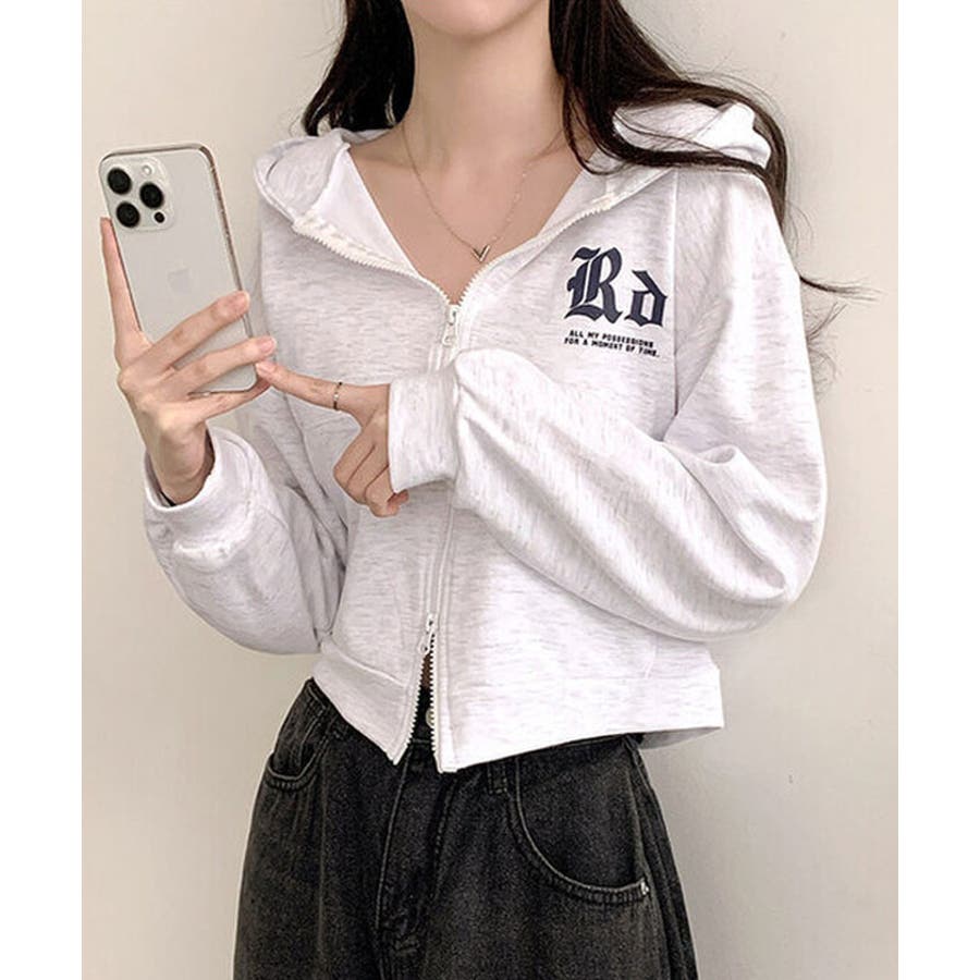 全品送料0円 クロップドパーカー ジップアップパーカー[品番 クロップド ミュージシャン