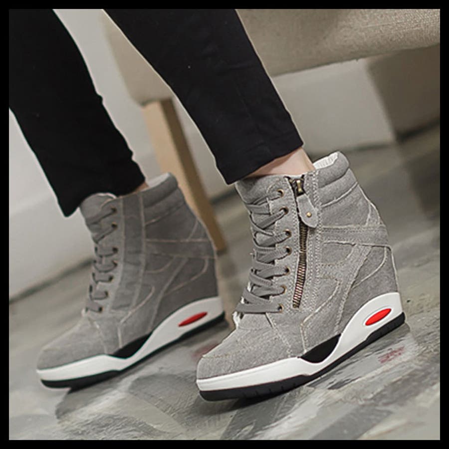 デニムハイカットスニーカー レディース インヒール 品番 Kh Vivid Lady ビビッドレディー のレディース ファッション通販 Shoplist ショップリスト