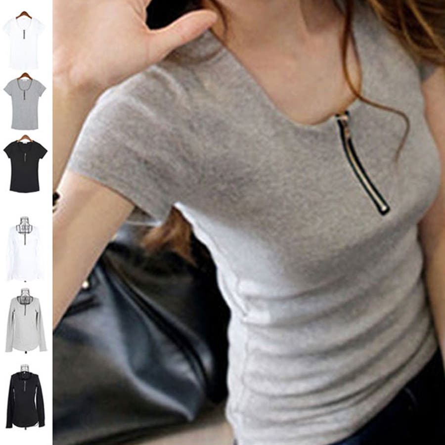 Uネックジッパースリムtシャツ 半袖 長袖 品番 Kh Vivid Lady ビビッドレディー のレディース ファッション通販 Shoplist ショップリスト Uネックジッパースリムtシャツ 半袖 長袖 品番 Kh Vivid Lady ビビッドレディー のレディース ファッション通販 Shoplist ショップリスト