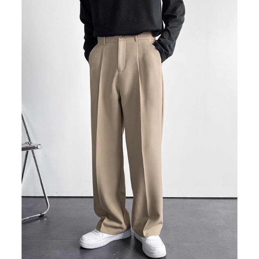 セザンヌ センタープレス タック入り ストレート パンツ センタープレスストレートパンツ – ESICA