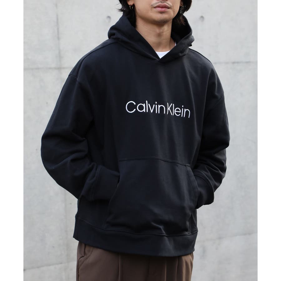 Calvin Kleinロゴ刺繍スウェットフーディパーカー 40HM231[品番 