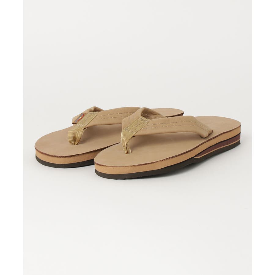 【新品未使用】Rainbow Sandals ベージュ トングサンダル Sサイズ RAINBOW SANDALS】定番トングサンダル MENS[品番：TTMW0000373