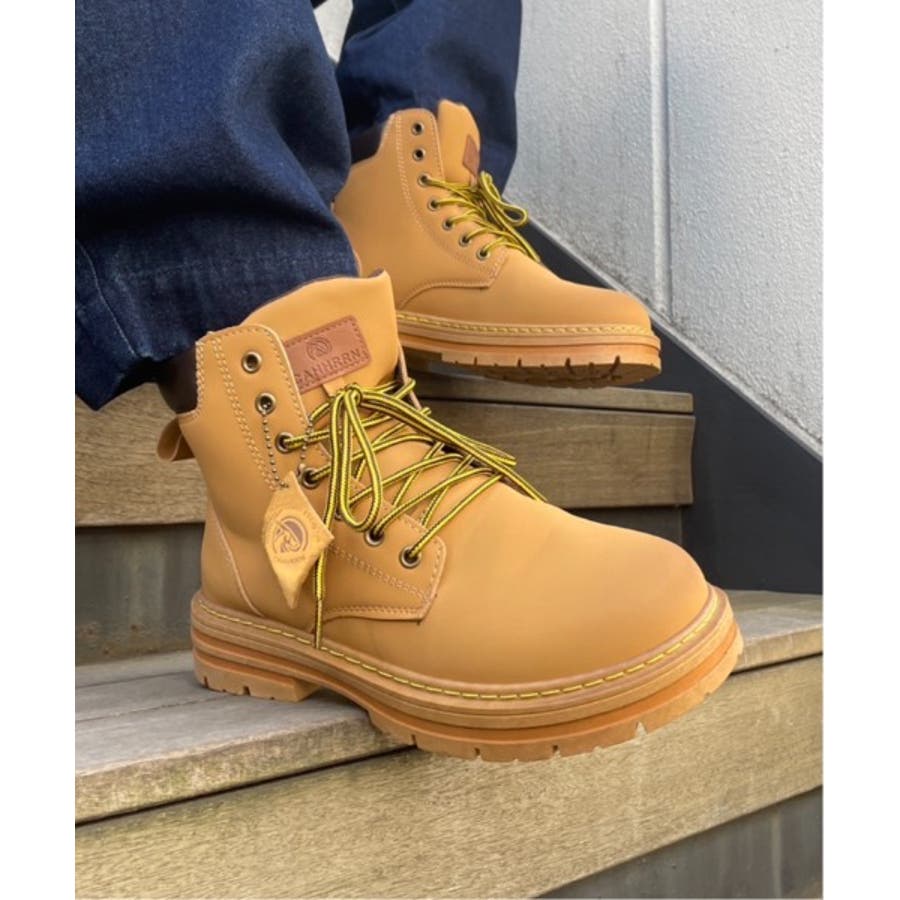 Guranisuta ブーツ レースアップ ビブラムソール 8 キャメル Guranisuta ブーツ レースアップ ビブラムソール 8 キャメル
