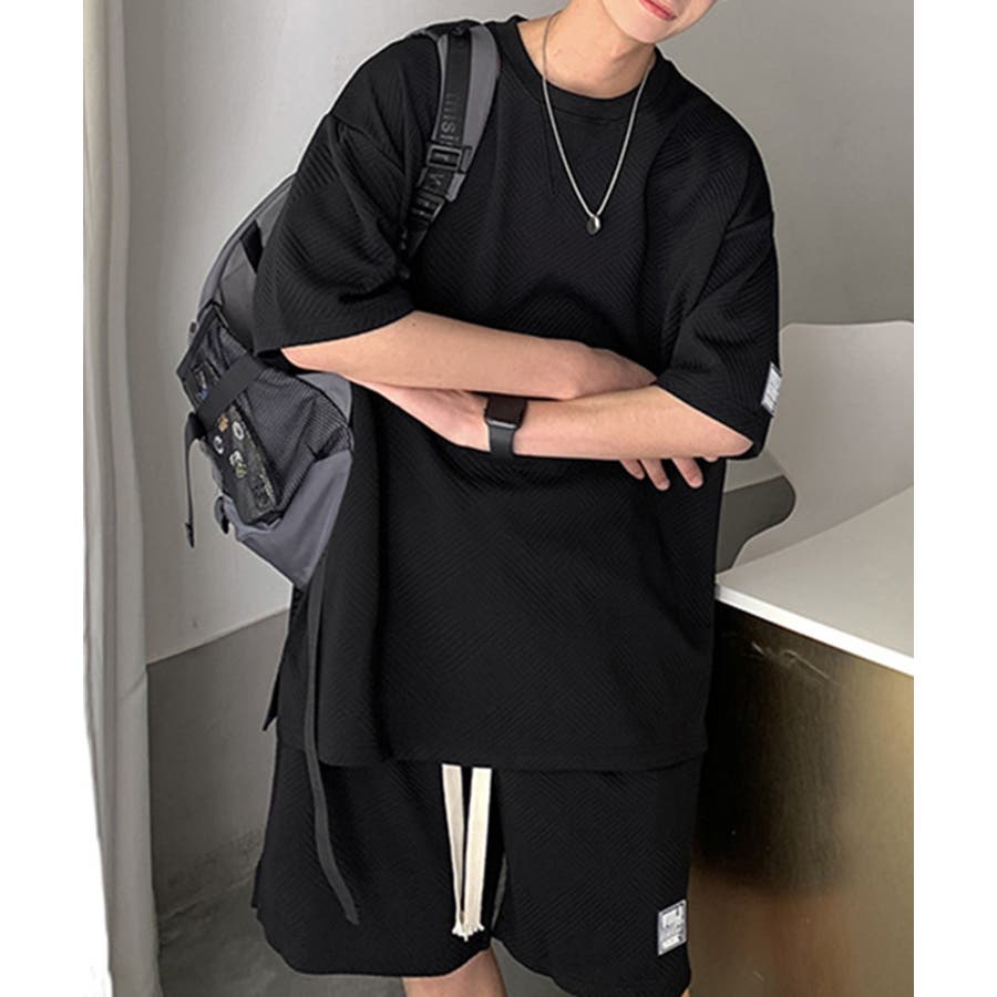 SETUP7】ワッフルTシャツ＆ハーフパンツ セットアップ KNF[品番