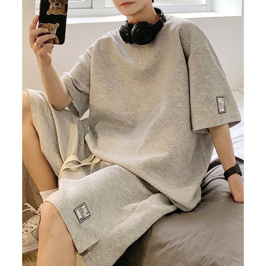 SETUP7】ワッフルTシャツ＆ハーフパンツ セットアップ KNF[品番