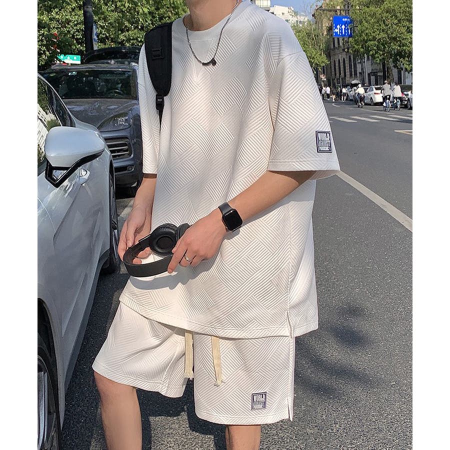 SETUP7】ワッフルTシャツ＆ハーフパンツ セットアップ KNF[品番