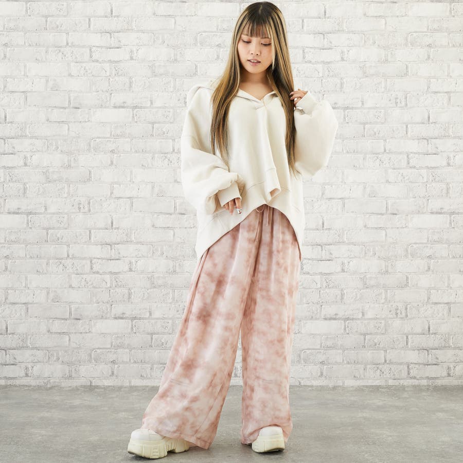 212024 シフォンジョーゼットプリントワイドパンツ レディース[品番 212024 シフォンジョーゼットプリントワイドパンツ レディース[品番