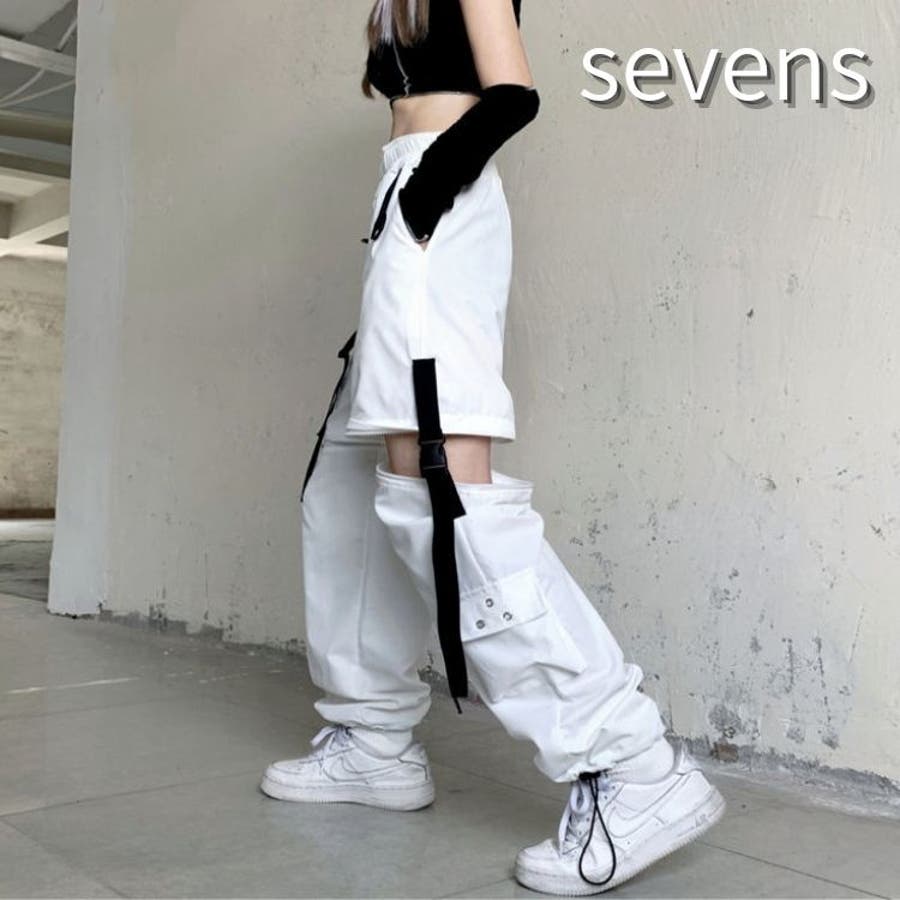 絶対領域カーゴパンツ 韓国 ストリート[品番：ATYW0001983]｜sevens