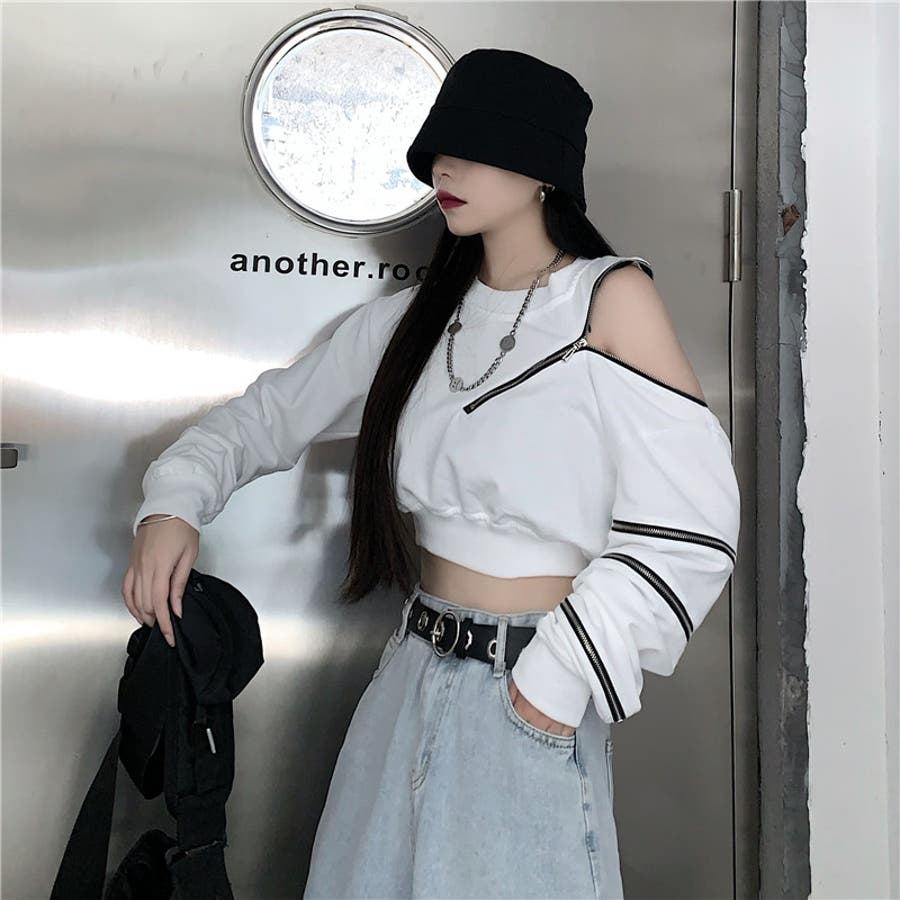 ZIPジャージトップス 韓国 ストリート[品番：ATYW0002078