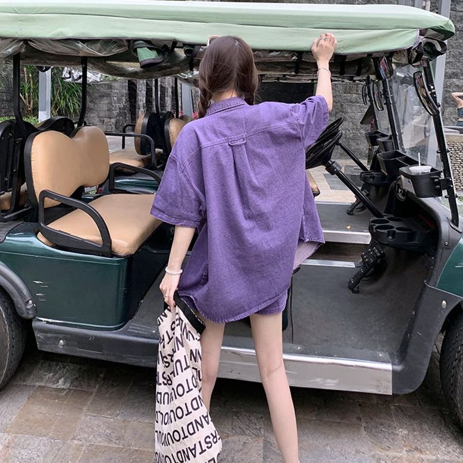 デニムジャケット×ミニスカートセットアップ/半袖[品番