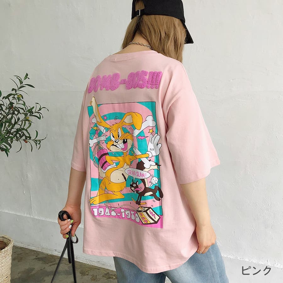 バックBOMBラビットTシャツ 春 夏[品番：SHNW0006924