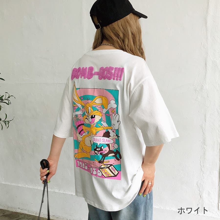 バックBOMBラビットTシャツ 春 夏[品番：SHNW0006924]｜SHEENA