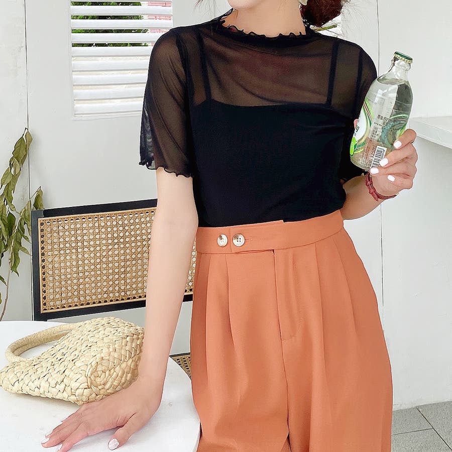 半袖シアートップス 夏 韓国ファッション[品番：SHNW0007144]｜SHEENA 