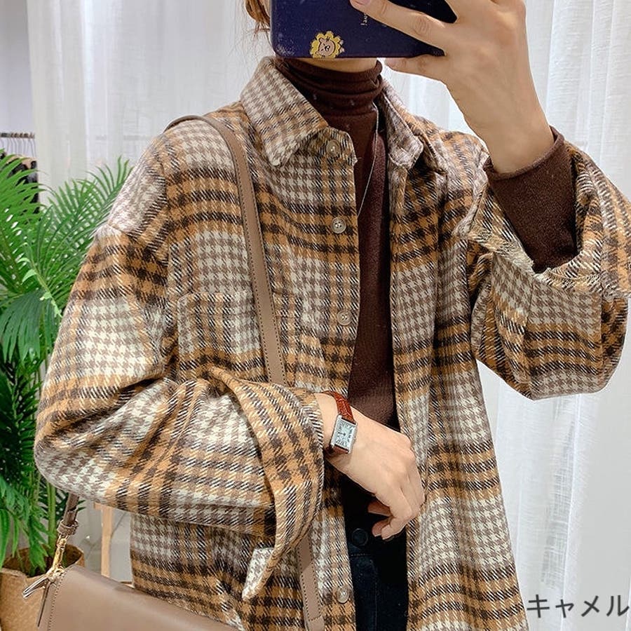 T.N.T. Plaid Shirt チェックシャツ 韓国 カジュアル 秋服-