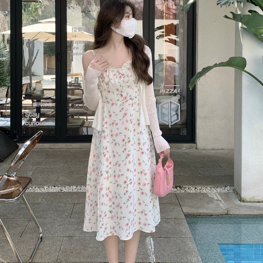 ANNA SUI花柄チェック Aラインワンピース 長袖 - メルカリ