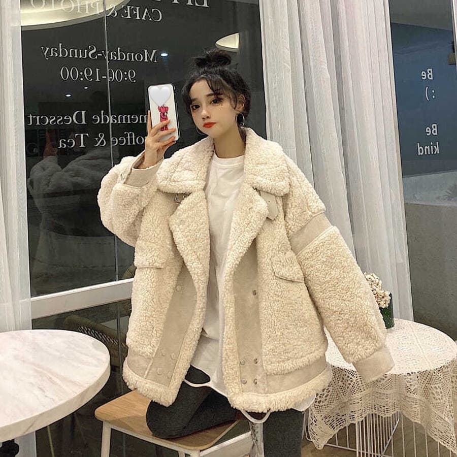aclent Fakemoutonfurcoat フェイクムートンファーコート 慌ただしい 