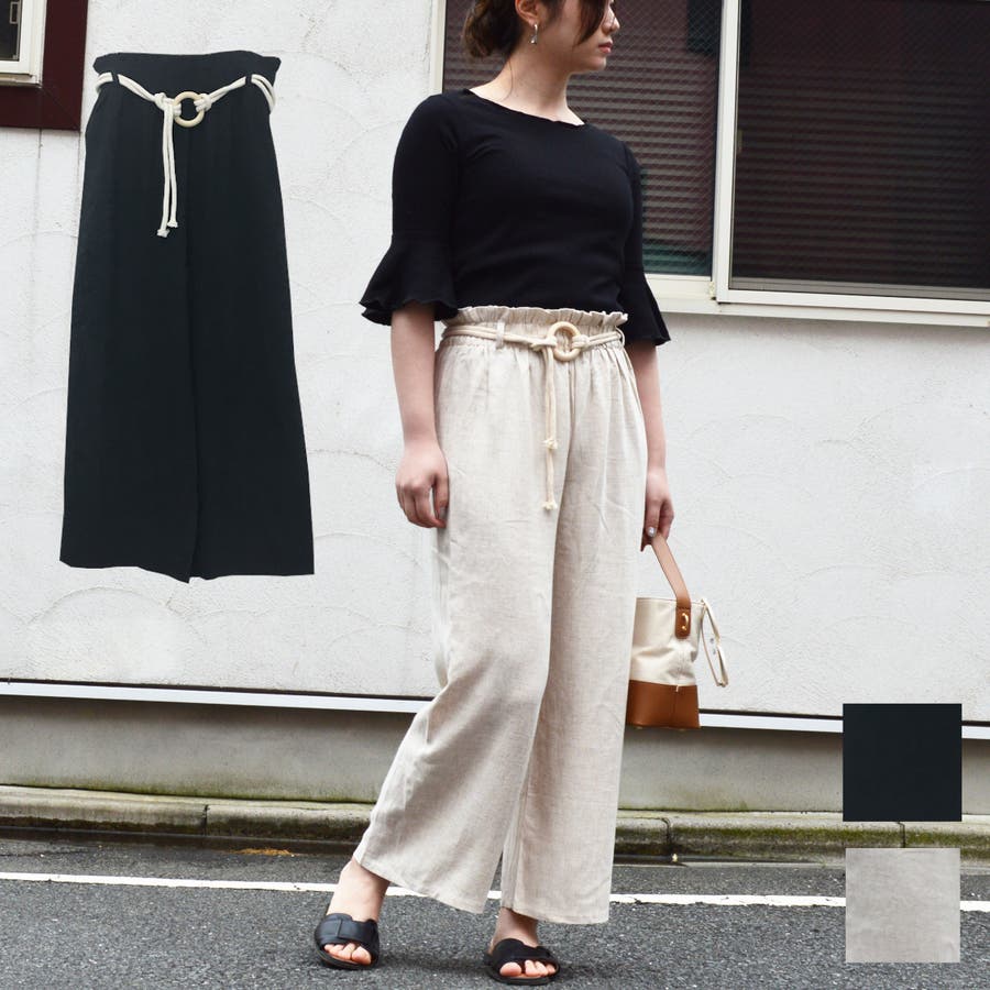 ロープベルト付きワイドパンツ セット ナチュラル 品番 Shnw Lady Like レディライク のレディースファッション 通販 Shoplist ショップリスト