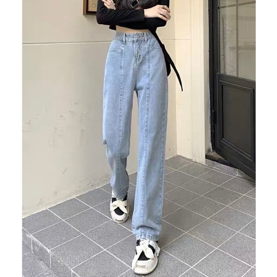 センターステッチストレートデニム[品番：SHNW0008885]｜LADY