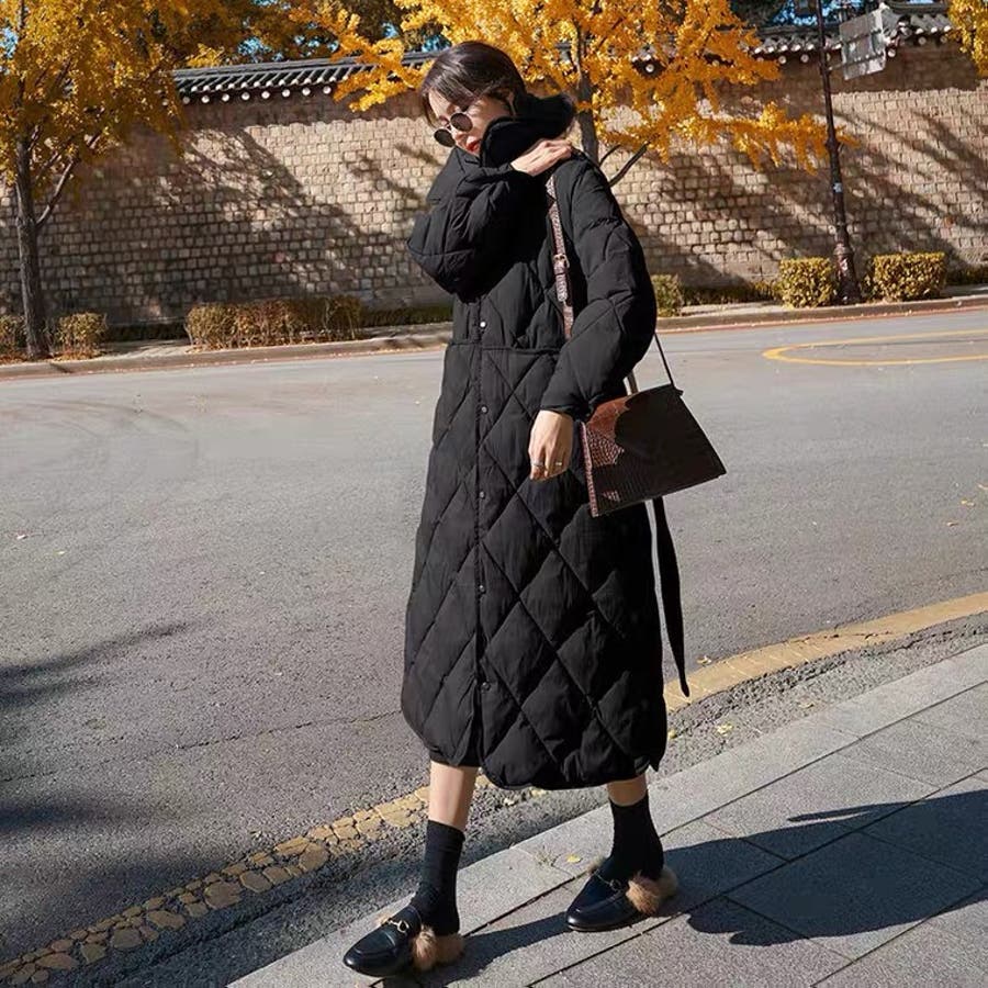 キルディング中綿ロングコート 韓国ファッション 人気