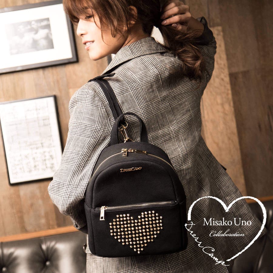 DRESSCAMP (ドレスキャンプ) スタッズハートデザインバックパック[品番 