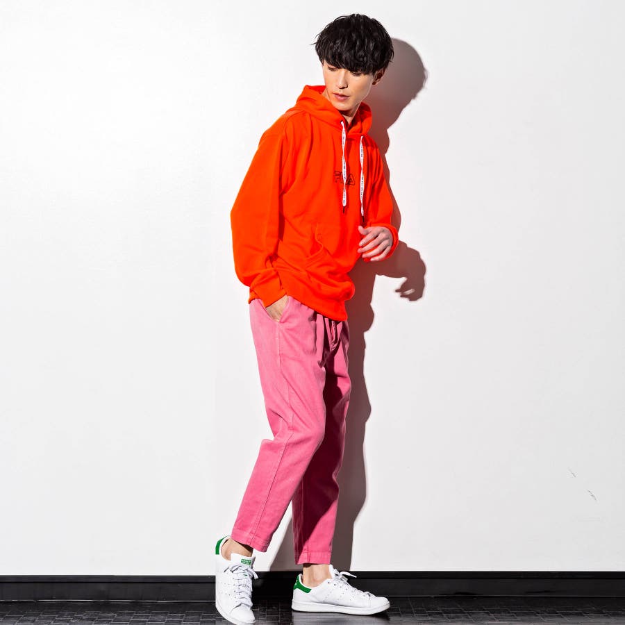 FILA(フィラ)蛍光プルオーバーパーカー(イエロー/オレンジ)[品番