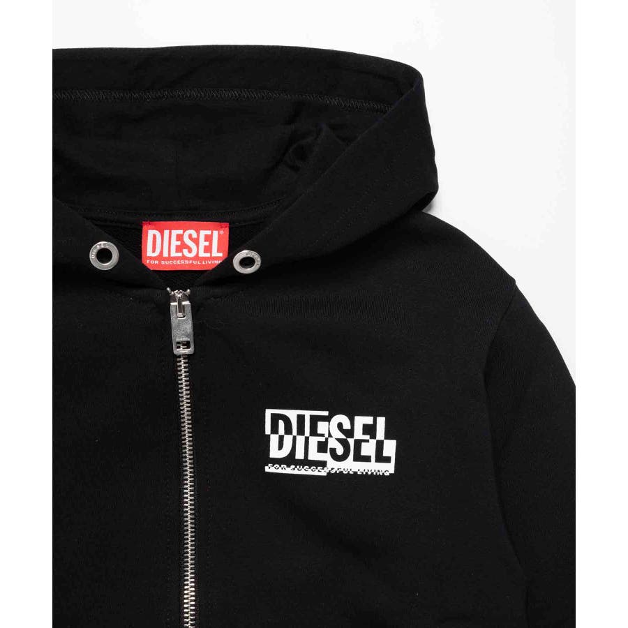 DIESEL ディーゼル ブランドロゴジップアップパーカー[品番