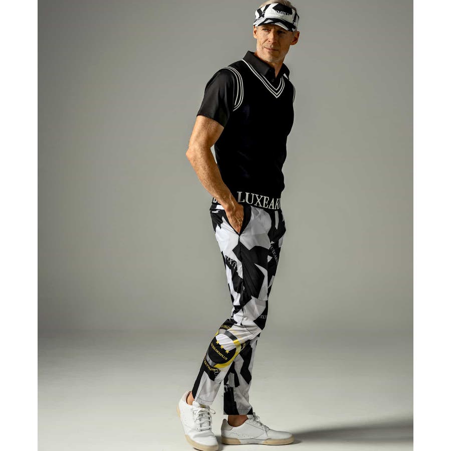 メンズウェア LUXEAKMPLUS LUXE AKM PLUS リュクスエイケイエムプラス ゴルフ ラインハーフジップ