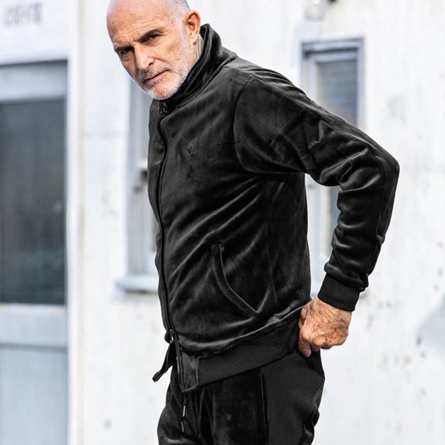 交換無料！ 悟空さん専用 死す pellepelle トラックジャケット ベロア黒 ジャケット・アウター