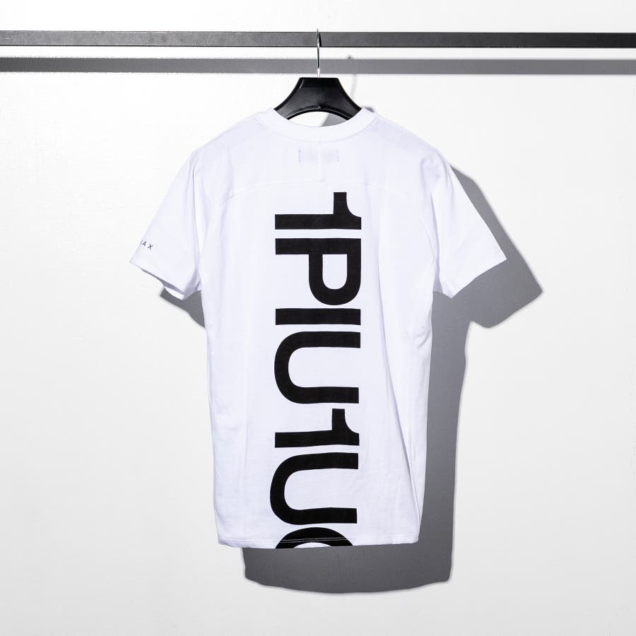 エントリー最大P14倍以上 1piu1uguale3 ロングtシャツ 背面ビッグロゴ