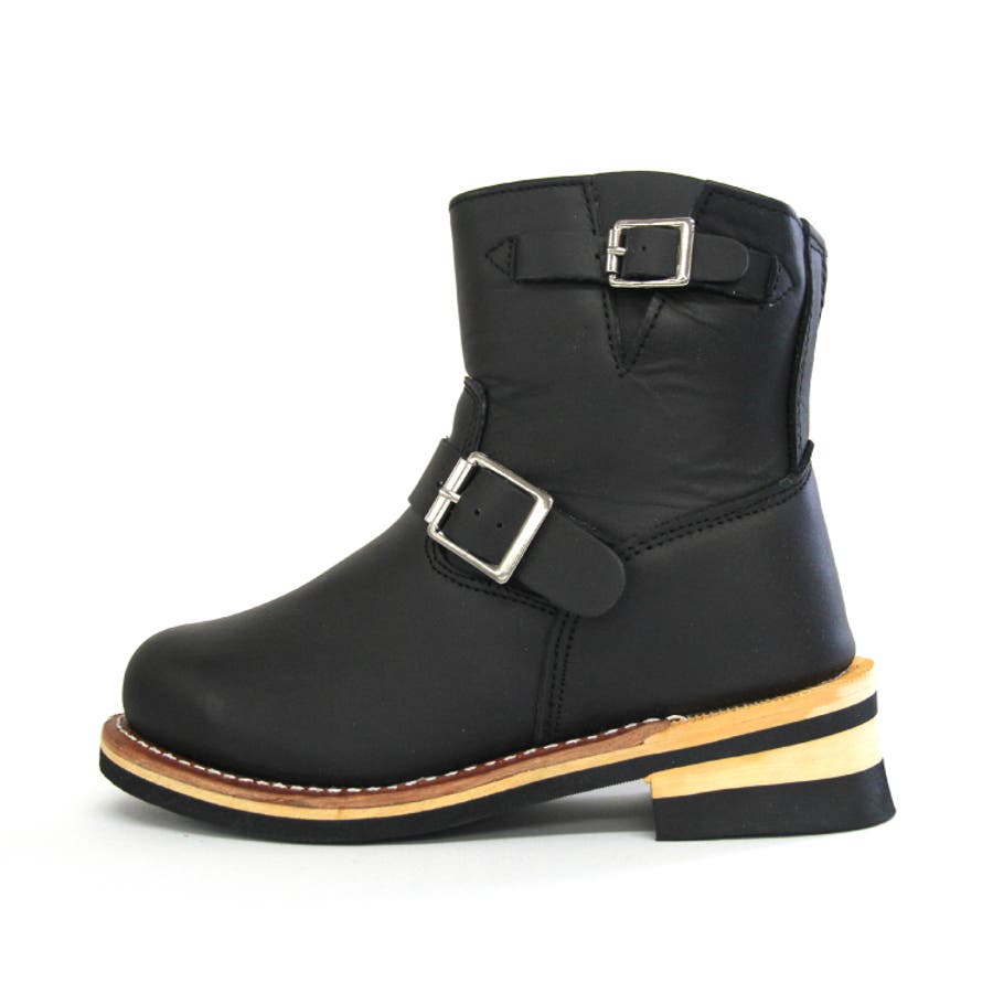 グッドイヤーウェルト製法 オール本革素材 ショートエンジニア