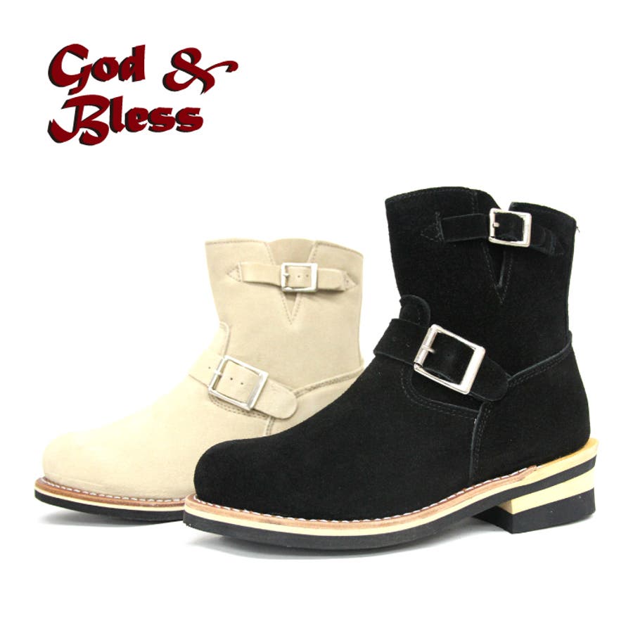 God&Bless】【本革】グッドイヤーウェルト製法 スエード素材 本格