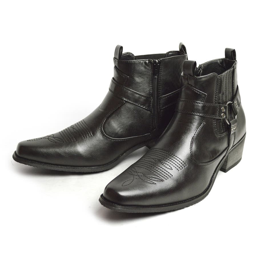 メンズブーツ ウエスタンブーツ エンジニアブーツ[品番：FTCS0000277