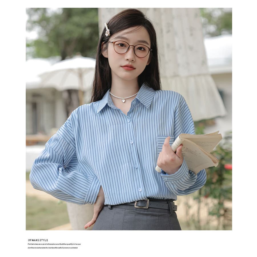 楽天市場】ストライプ シャツ キッズ 女の子 ロング シャツ