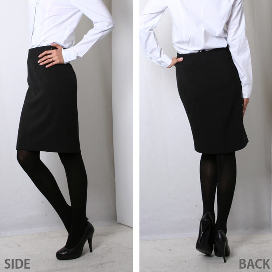 無地スリット入りタイトスカート スーツ レディース[品番