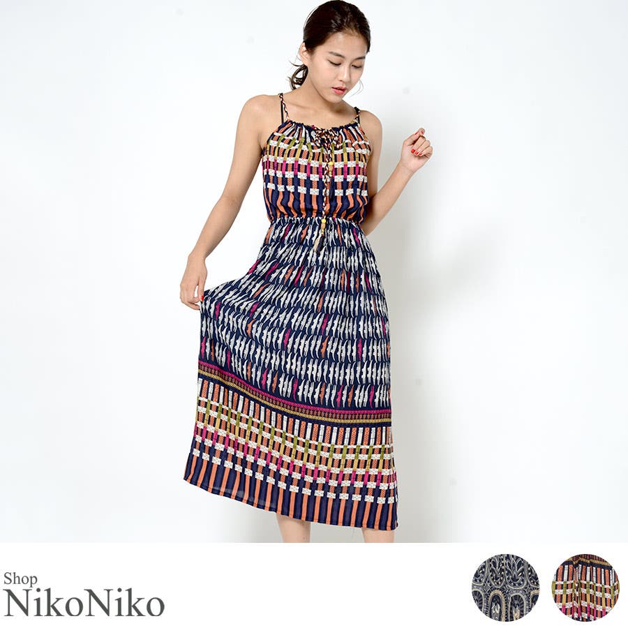 冬新作 総柄リゾートロングワンピ Ma 品番 Mg Shopnikoniko ショップニコニコ のレディースファッション通販 Shoplist ショップリスト