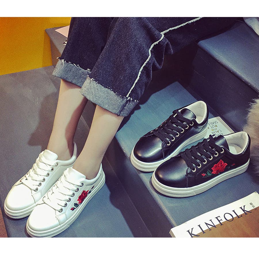 春新作 刺繍スニーカー シューズ[品番：MG000005285