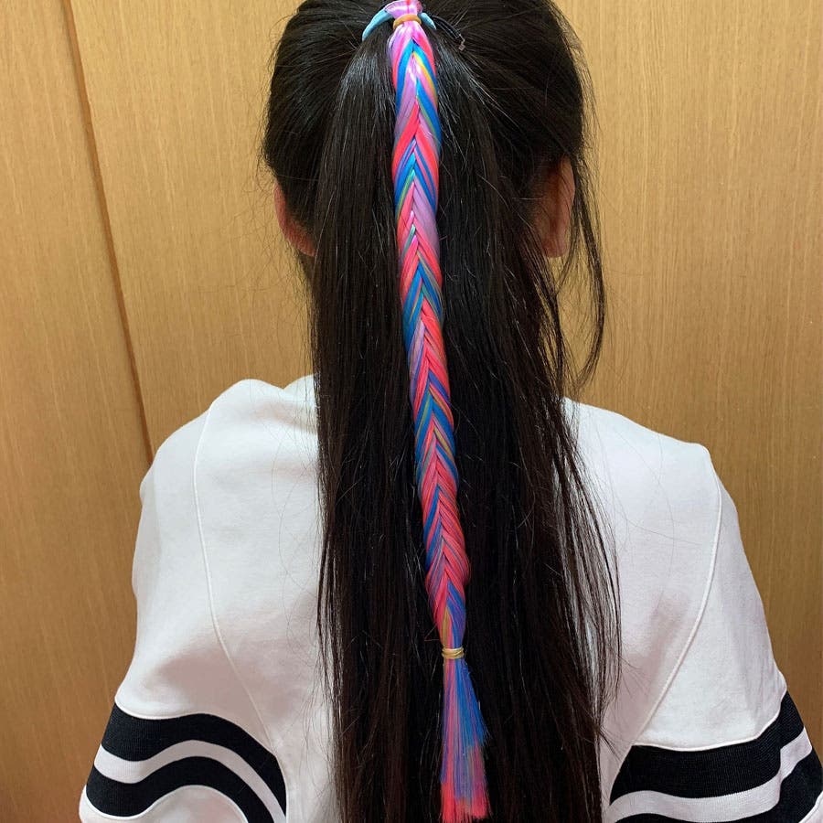 ヘアアクセサリー エクステ ロング編み込みウィッグ[品番