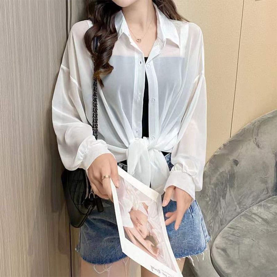 夏服 チュニックシャツ カーディガン[品番：JRKW0002852