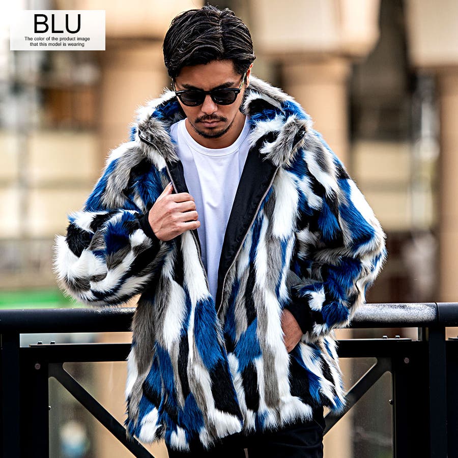 ファーブルゾン メンズ ファージャケット[品番：SILM0014768]｜SILVER