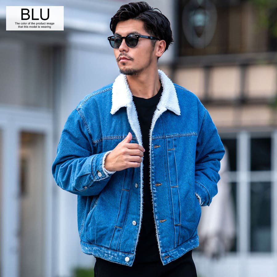 デニムジャケット メンズ 裏ボア[品番：SILM0014573]｜SILVER