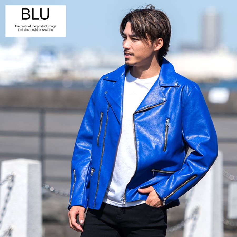 【送料0円】 ライダースジャケット ダブル[品番：SILM0013644 メンズ ジャケット・アウター