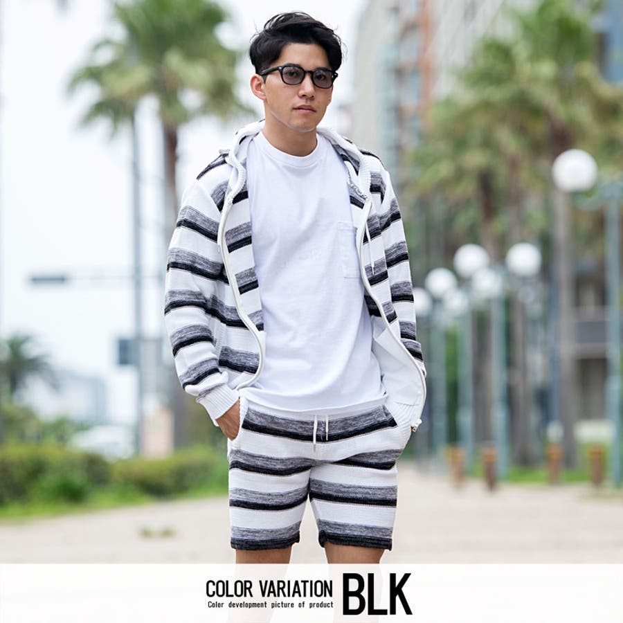 パーカー ショートパンツ セットアップ[品番：SILM0012110]｜SILVER
