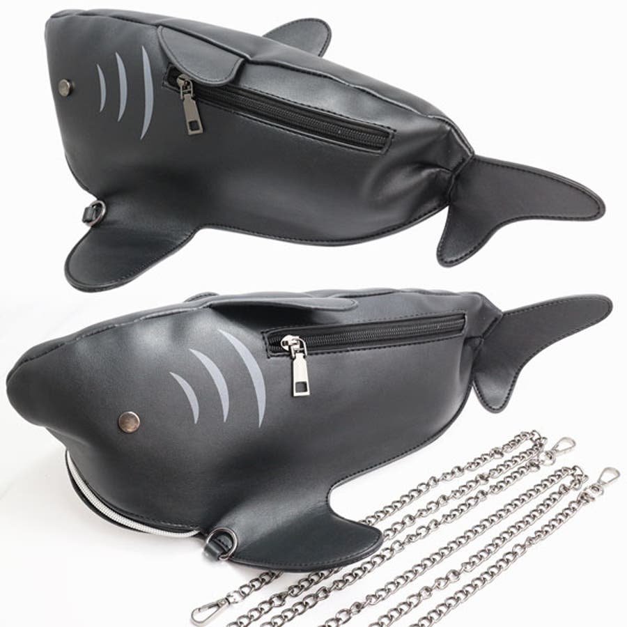 水玉模様 サメ型ショルダーバッグ 水玉模様 サメ型ショルダーバッグ