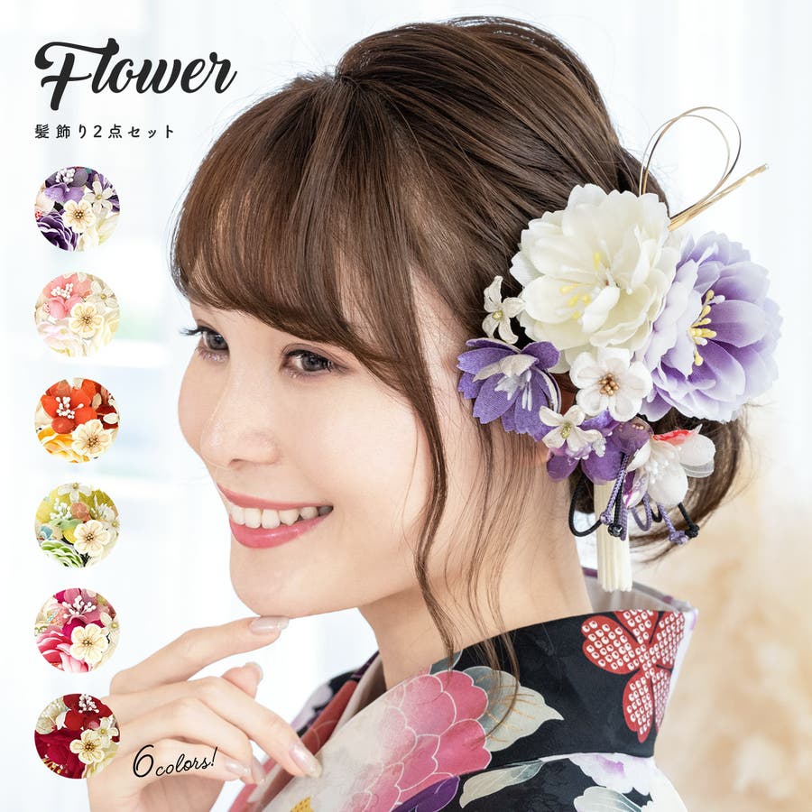 楽天市場】送料無料 桜と紫陽花の花の髪飾り 造花 さくら