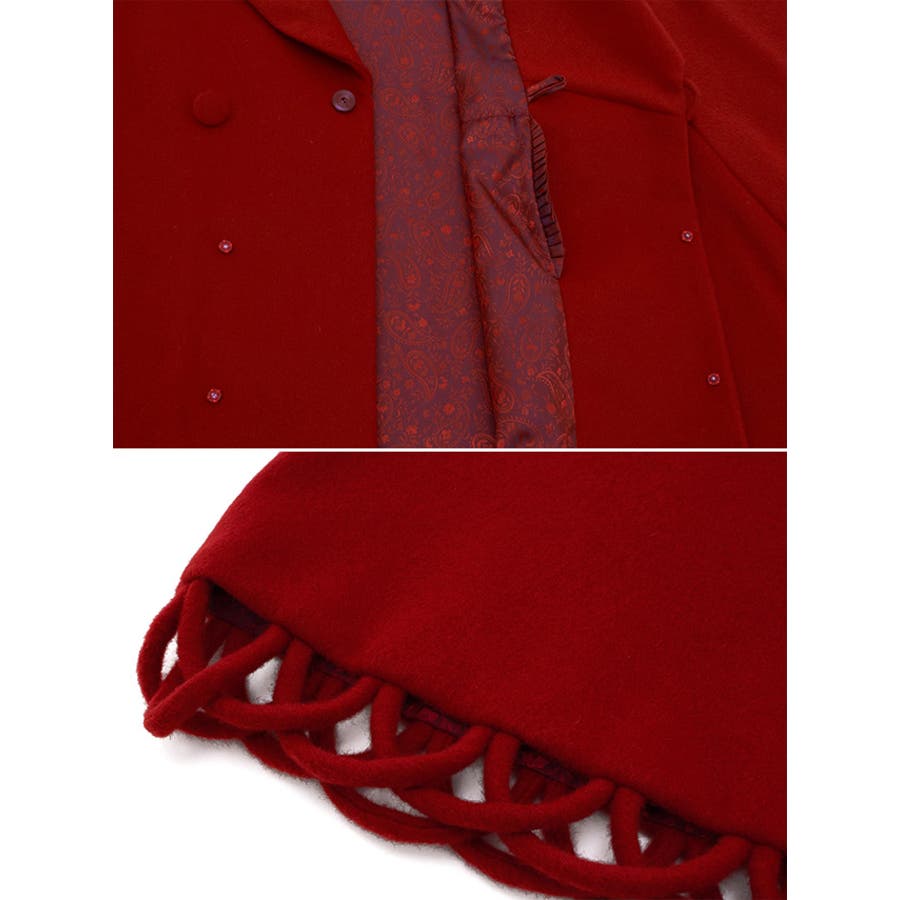 akiki 可愛いケープコート ほぼ未使用 レッド akiki 可愛いケープ