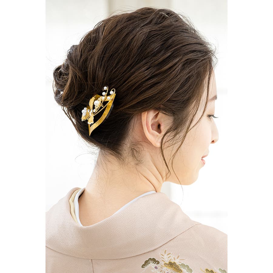 期間限定　簪　婚礼　かんざし NISHIORI バチ型 高級かんざし 簪 日本製 髪飾り 振袖 婚礼 結婚